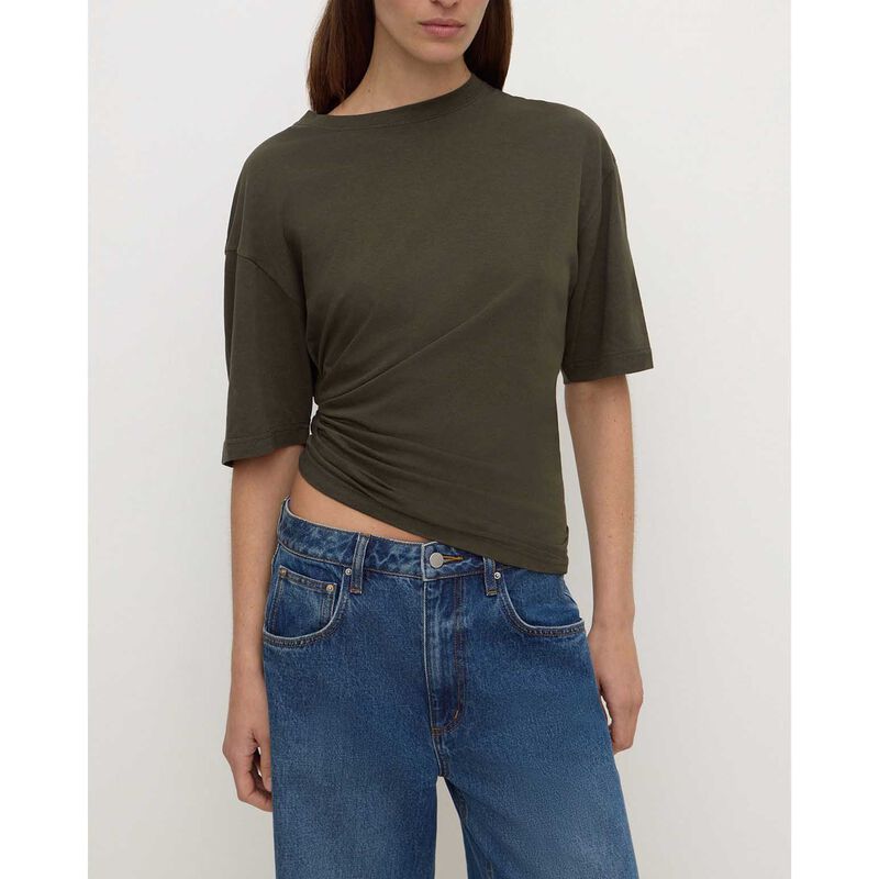 Assembly Label Kira Cotton Hemp Tee Dark Military image number 2